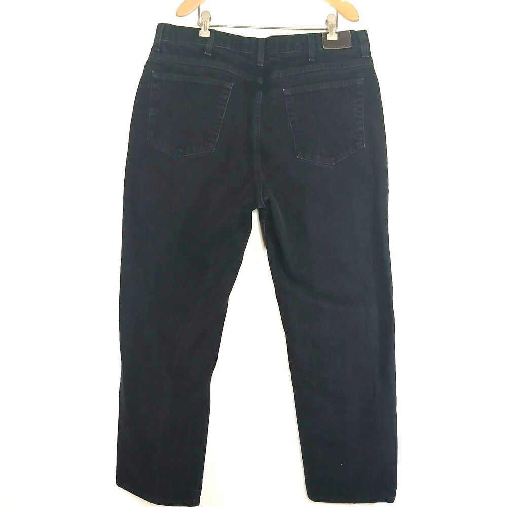 LL Bean Double L Relaxed Fit Black Jeans 38x32 Vintage Workwear Gorpcore - Picture 2 of 5